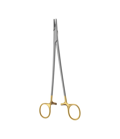 Mayo-Hegar Power-Tungsen Needle Holder – Straight Serrated Flat Handle