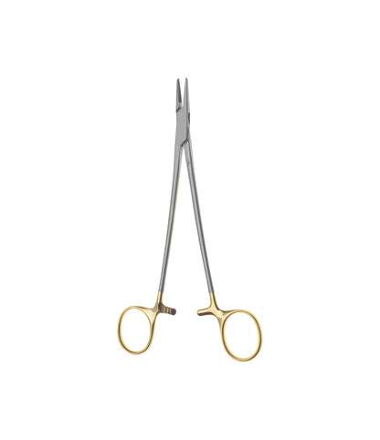 Mayo-Hegar Power-Tungsen Needle Holder – Straight Serrated Flat Handle