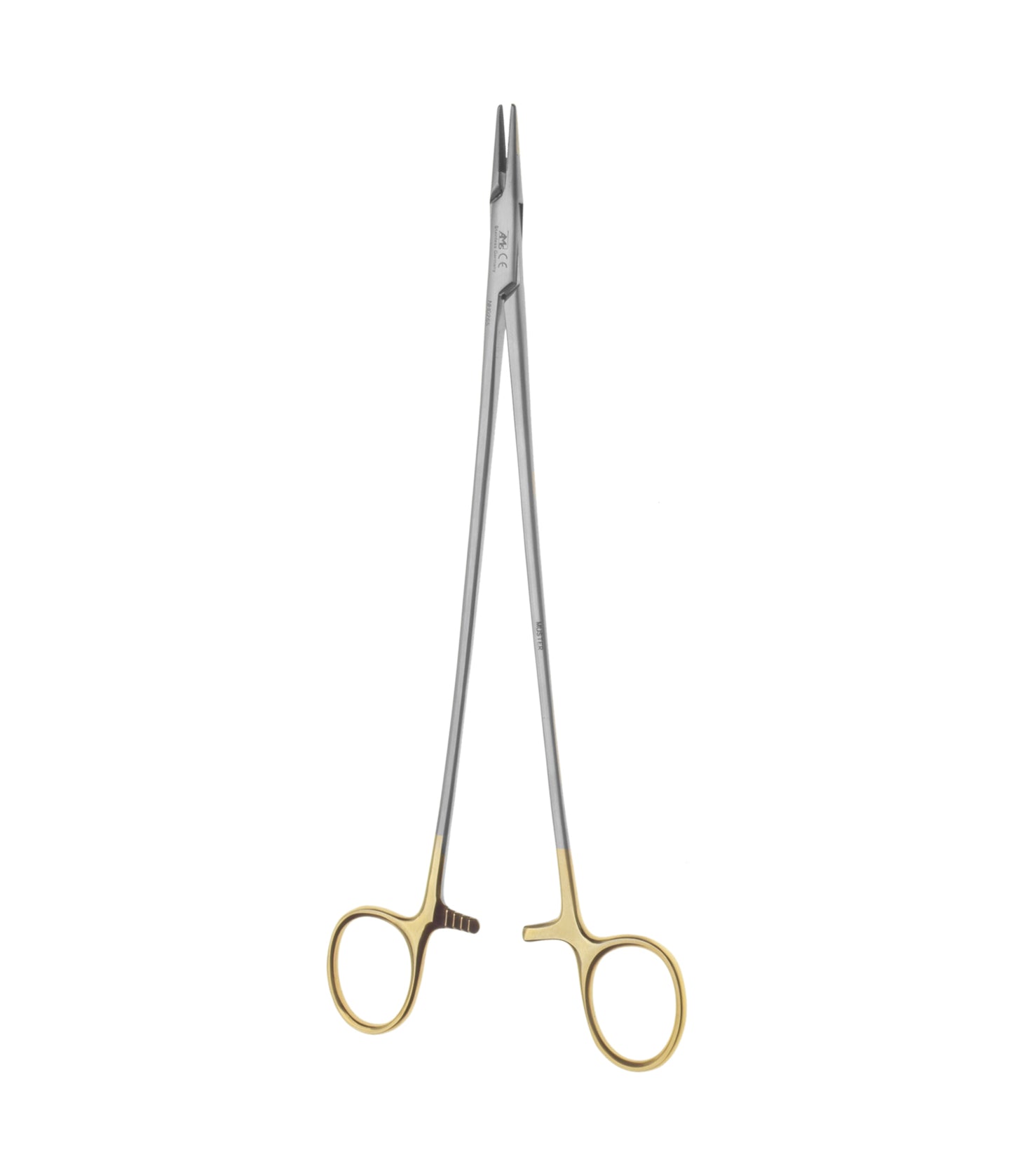 Crile-Wood Power Tungsten Carbide Needle Holder – Straight Serrated Flat Handle