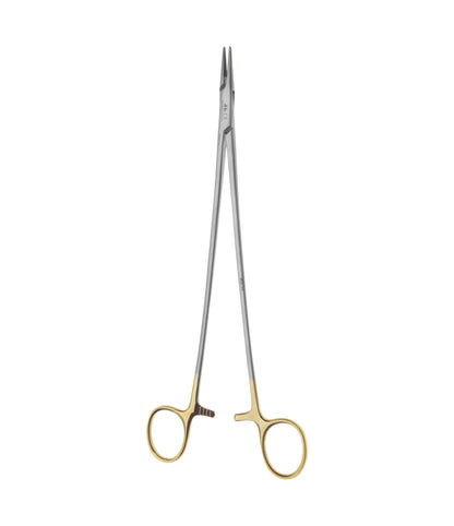 Crile-Wood Power Tungsten Carbide Needle Holder – Straight Serrated Flat Handle