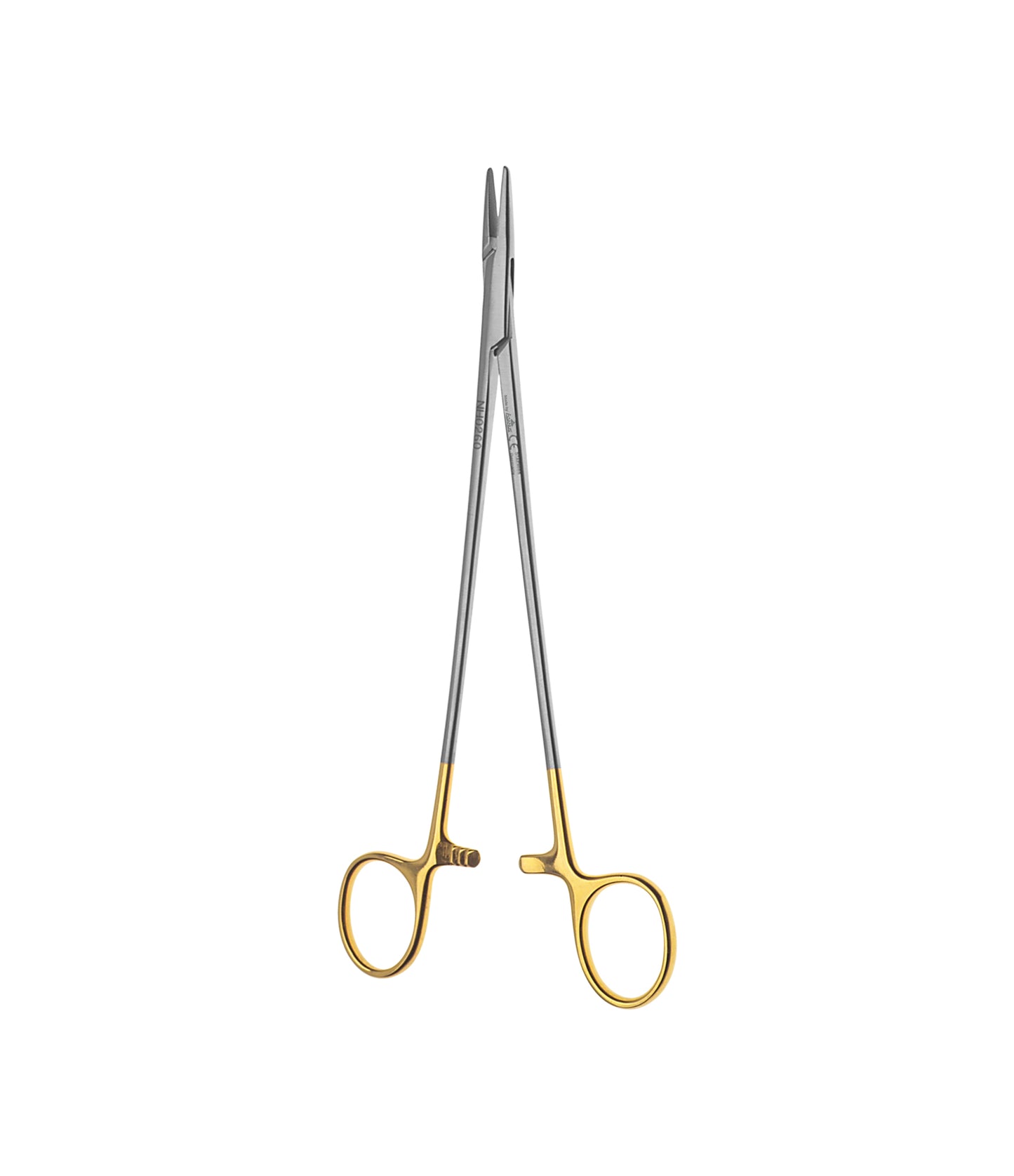 Crile-Wood Power Tungsten Carbide Needle Holder – Straight Serrated Flat Handle