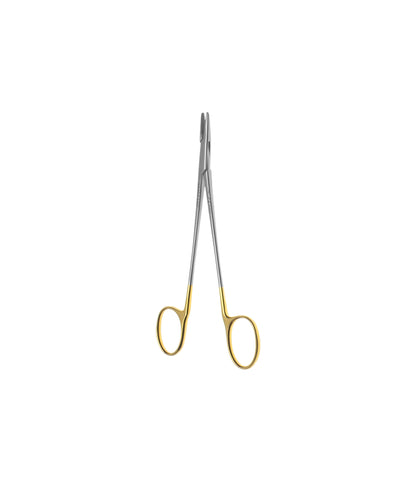 Crile-Wood Power Tungsten Carbide Needle Holder – Straight Serrated Flat Handle