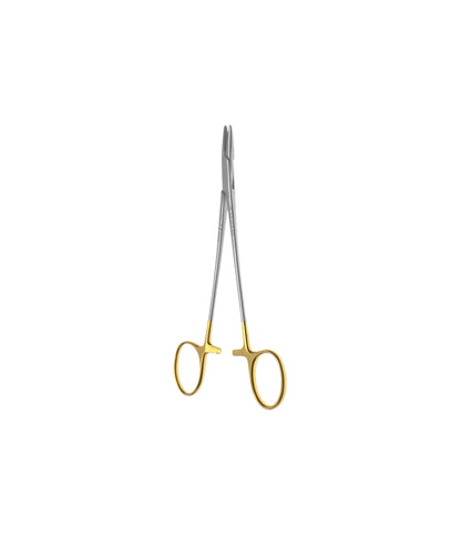 Crile-Wood Power Tungsten Carbide Needle Holder – Straight Serrated Flat Handle