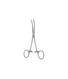 Kocher Haemostatic Forceps – Curved Serrated Flat Handle