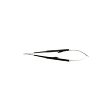 Stille Micro Needle Holder Regular Box Lock Diamond Jaws, 0.8 mm tips, With ratchet, Curved, 18 cm