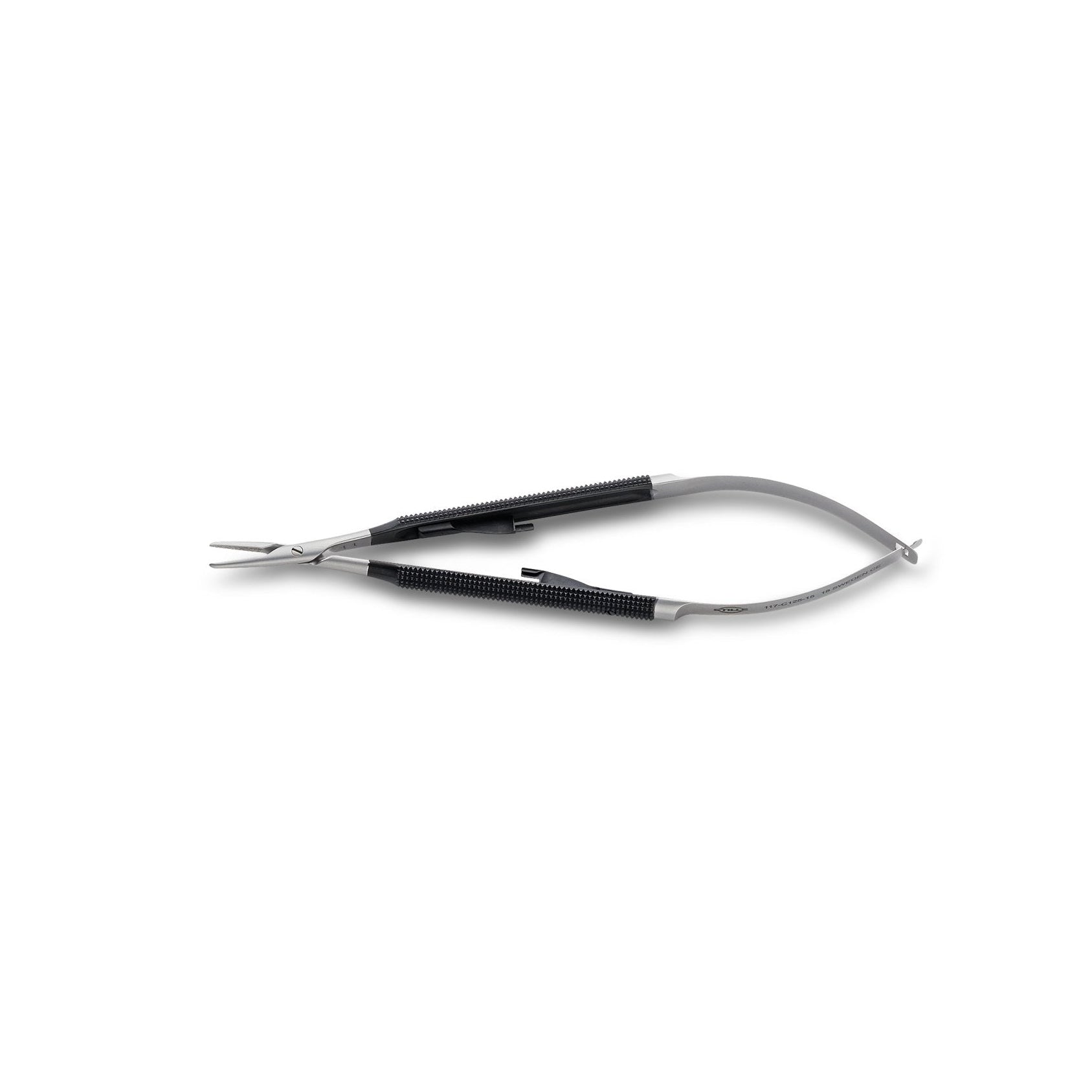 Stille Micro Needle Holder Streamline Box Lock Diamond Jaws, 1.2 mm tips, With ratchet, Straight, 15 cm