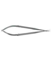 S&T Needle Holder without lock, 13 cm long, round diameter 8 mm, curved (00084)